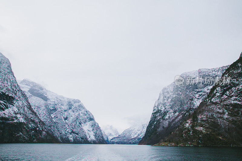 挪威冬季的n øyfjord